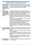 NR 568 ADVANCED PHARMACOLOGY WEEK 5 QUESTIONS AND  ANSWERS COMPLETE CHAMBERLAIN COLLEGE