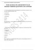 NURS 3414 HEALTH ASSESSEMENT EXAM 2024/2025 VERIFIED QUESTIONS AND ANSWERS