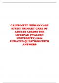 CALEB METZ IHUMAN CASE STUDY PRIMARY CARE OF ADULTS ACROSS THE LIFESPAN (WALDEN UNIVERSITY) 2024 UPDATED QUESTIONS WITH ANSWERS