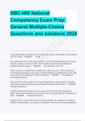 NBC-HIS National Competency Exam Prep: General Multiple-Choice Questions and solutions 2024