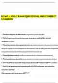 BOMA – HVAC EXAM QUESTIONS AND CORRECT ANSWERS.