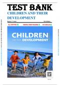 Test Bank For Children and Their Development 7th Edition By Robert V. Kail (All Chapters 1-15)