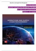 SOLUTION MANUAL Operations and Supply Chain Management, 17th Edition by F. Robert Jacobs and Richard Chase - All Chapters (1 - 22) | Complete A+