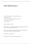 EXPH 386 WVU Exam 4 Questions and Answers