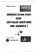 ENG2603 EXAM PACK 2025  {DETAILED QUESTIONS AND ANSWERS }