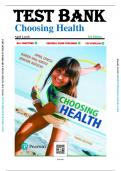 Test Bank For Choosing Health 3rd Edition by April Lynch  (All Chapters 1-17)