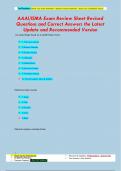 AAAI/ISMA Exam Review Sheet Revised  Questions and Correct Answers the Latest  Update and Recommended Version