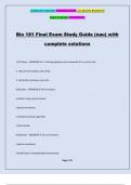 Bio 181 Final Exam Study Guide (nau) with complete solutions