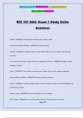 BIO 181 NAU- Exam 1 Study Guide Solutions