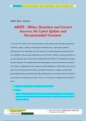 ABSITE - Biliary - Questions ABSITE - Biliary Questions and Correct  Answers the Latest Update and  Recommended Versionw