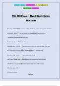 BIO 270 Exam 1 Hynd Study Guide Solutions