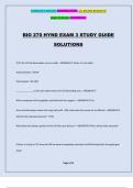 BIO 270 HYND EXAM 3 STUDY GUIDE SOLUTIONS