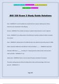 BIO 320 Exam 2 Study Guide Solutions