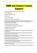 NBB 302 Exam 2 Latest Update 