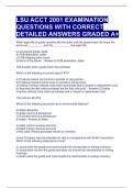 LSU ACCT 2001 EXAMINATION QUESTIONS WITH CORRECT DETAILED ANSWERS GRADED A+ 