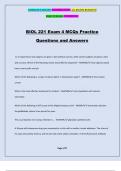 BIOL 221 Exam 4 MCQs Practice Questions and Answers