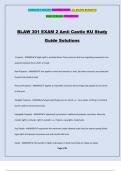 BLAW 301 EXAM 2 Amii Castle KU Study Guide Solutions