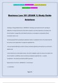 Business Law 301 (EXAM 1) Study Guide Solutions