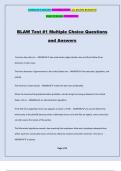 BLAW Test #1 Multiple Choice Questions and Answers