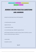 BONENT REVIEW PRACTICE QUESTIONS AND ANSWERS