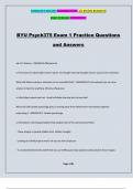 BYU Psych375 Exam 1 Practice Questions and Answers