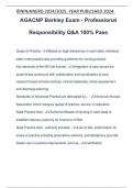 AGACNP Barkley Exam - Professional Responsibility Q&A 100% Pass