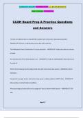 CCSH Board Prep A Practice Questions and Answers