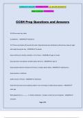 CCSH Prep Questions and Answers