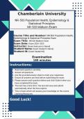 NR-503 Population Health, Epidemiology & Statistical Principles 2024-2025 NR-503 Midterm Exam Practice Review Questions with Verified Solutions | 100% Pass Guaranteed | Graded A+ |