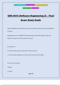 CEN 4010 (Software Engineering 2) – Final Exam Study Guide