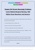 Chapter 58: Chronic Neurologic Problems Lewis: Medical-Surgical Nursing, 10th Edition Exam Questions and Answers