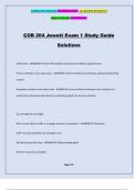 COB 204 Jewett Exam 1 Study Guide Solutions