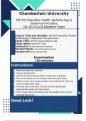 NR-503 Population Health, Epidemiology & Statistical Principles  NR-503 Epidemiology Week 1 Discussion Exercise and Discussion Questions Curley Text Book Review | Graded A+ |