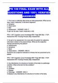 PN 108 FINAL EXAM WITH ALL QUESTIONS AND 100% VERIFIED ANSWERS