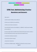 CPSS Test- Ophthalmology Practice Questions and Answers