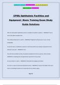  CPSS; Ophthalmic Facilities and Equipment | Basic Training Exam Study Guide Solutions After the initial patient registration process is complete, the patient is asked to: - ANSWER-have a seat in the patient reception area The ancillary testing room is us