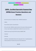 CSPR - Certified Specialist Payment Rep (HFMA) Exam Practice Questions and Answers