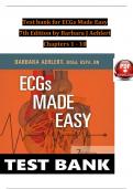 TEST BANK For ECGs Made Easy, 7th Edition by Barbara J Aehlert, Verified Chapters 1 - 10, Complete Newest Version