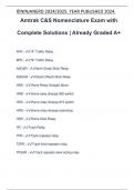 Amtrak C&S Nomenclature Exam with Complete Solutions | Already Graded A+