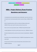 DBIA - Project Delivery Exam Practice Questions and Answers