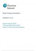 Pearson Edexcel Level1/Level 2 GCSE (9–1)Physical Education COMPONENT 1 JUNE 2024 MARK SCHEME