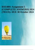 RSE4801 Assignment 5 (COMPLETE ANSWERS) 2024 (705135)- DUE 30 October 2024