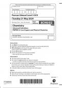 Pearson Edexcel Level 3 GCE Chemistry Advanced Subsidiary Paper 2 JUNE 2024 QUESTION PAPER