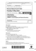 Pearson Edexcel Level 3 GCE Chemistry Advanced Subsidiary Paper 1 JUNE 2024 QUESTION PAPER