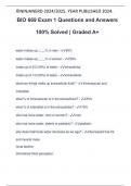 BIO 669 Exam 1 Questions and Answers 100% Solved | Graded A+