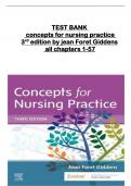 TEST BANK for concepts for nursing practice  3rd edition by jean Foret Giddens all chapters 1-57 covered, ISBN: 9780323581936