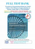 Test Bank for Essentials of Organizational Behavior 15th Edition by Stephen Robbins &Timothy Judge ISBN 9781292406664 Chapter 1-16 | Complete Guide A+