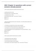 OEC Chapter 11 questions with correct answers already passed