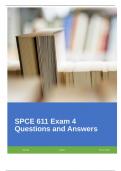 SPCE 611 Exam 4 Questions and Answers.