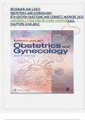 BECKMANN AND LING'S OBSTETRICS AND GYNECOLOGY 8TH EDITION QUESTIONS AND CORRECT ANSWERS 2025 (ANSWERS AT THE END OF EVERY CHAPTER) ALL CHAPTERS AVAILABLE